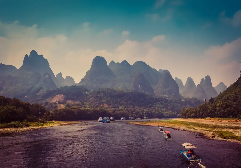 Les monts Guilin et la rivière Li